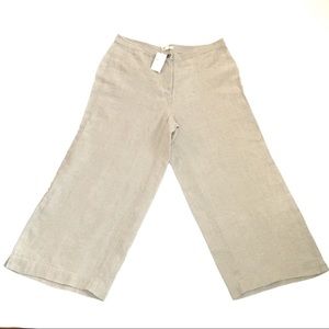 Eileen Fisher Petite Heavy Organic Linen Crop Pants Size 12P